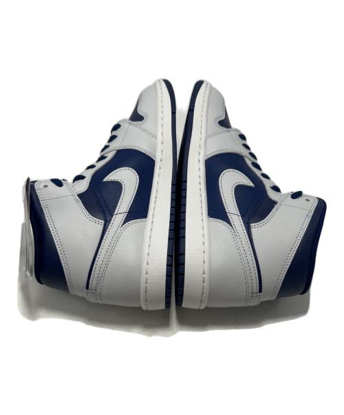 NIKE（ナイキ）NIKE (ナイキ) AIR JODAN 1 MID BLUE VOID グレー×ネイビー サイズ:26.5 未使用品の古着・服飾アイテム