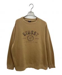 stussy（ステューシー）の古着「カレッジロゴ 裏起毛スウェット」｜ブラウン