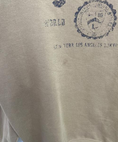 stussy（ステューシー）stussy (ステューシー) カレッジロゴ 裏起毛スウェット ブラウン サイズ:Mの古着・服飾アイテム