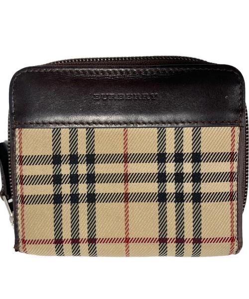 BURBERRY（バーバリー）BURBERRY (バーバリー) 2つ折り財布 ブラウン×アイボリーの古着・服飾アイテム