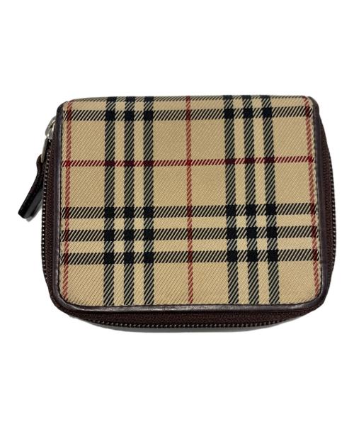 BURBERRY（バーバリー）BURBERRY (バーバリー) 2つ折り財布 ブラウン×アイボリーの古着・服飾アイテム
