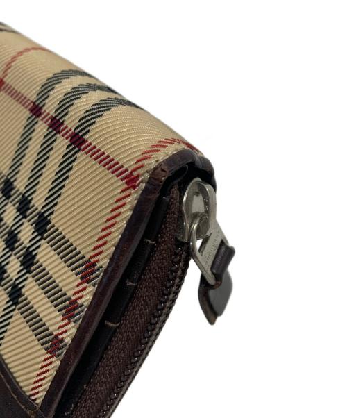 BURBERRY（バーバリー）BURBERRY (バーバリー) 2つ折り財布 ブラウン×アイボリーの古着・服飾アイテム