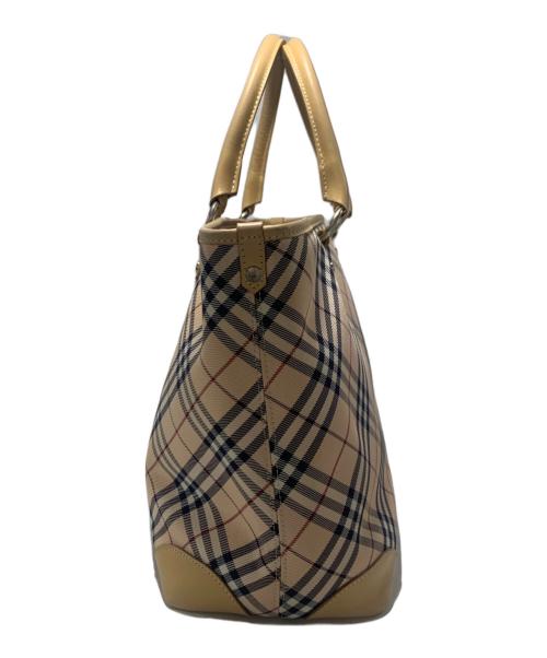 BURBERRY BLUE LABEL（バーバリー ブルー レーベル）BURBERRY BLUE LABEL (バーバリー ブルー レーベル) トートバッグ ベージュ×ピンクの古着・服飾アイテム