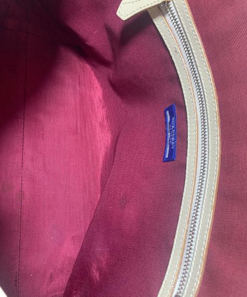 BURBERRY BLUE LABEL（バーバリー ブルー レーベル）BURBERRY BLUE LABEL (バーバリー ブルー レーベル) トートバッグ ベージュ×ピンクの古着・服飾アイテム