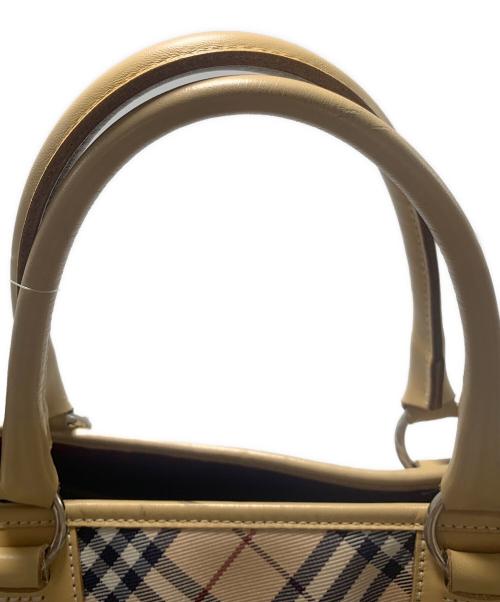 BURBERRY BLUE LABEL（バーバリー ブルー レーベル）BURBERRY BLUE LABEL (バーバリー ブルー レーベル) トートバッグ ベージュ×ピンクの古着・服飾アイテム