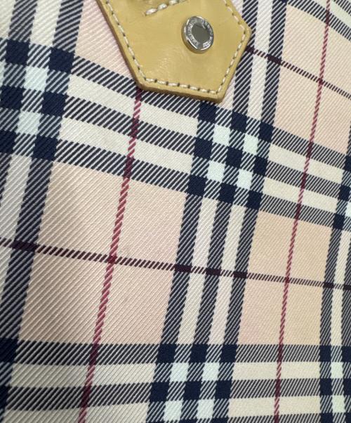 BURBERRY BLUE LABEL（バーバリー ブルー レーベル）BURBERRY BLUE LABEL (バーバリー ブルー レーベル) トートバッグ ベージュ×ピンクの古着・服飾アイテム
