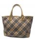 BURBERRY BLUE LABEL (バーバリー ブルー レーベル) トートバッグ ベージュ×ピンク：9000円