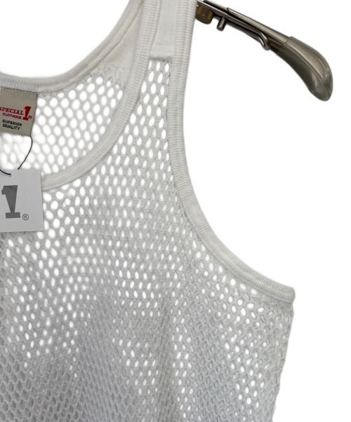SPECIAL ONE CLOTHING（スペシャルワン クロージング）SPECIAL ONE CLOTHING (スペシャルワン クロージング) メッシュタンクトップ ホワイト サイズ:M 未使用品の古着・服飾アイテム