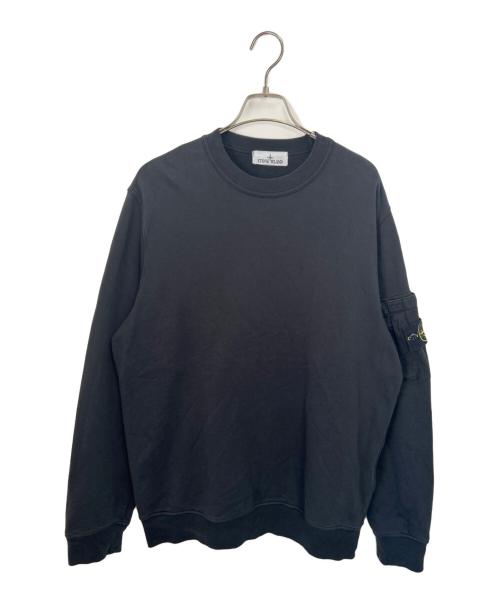 STONE ISLAND（ストーンアイランド）STONE ISLAND (ストーンアイランド) クルーネックスウェット ブラック サイズ:Lの古着・服飾アイテム