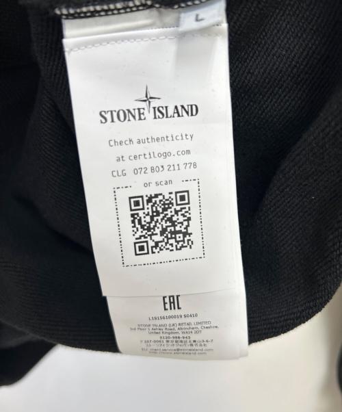 STONE ISLAND（ストーンアイランド）STONE ISLAND (ストーンアイランド) クルーネックスウェット ブラック サイズ:Lの古着・服飾アイテム