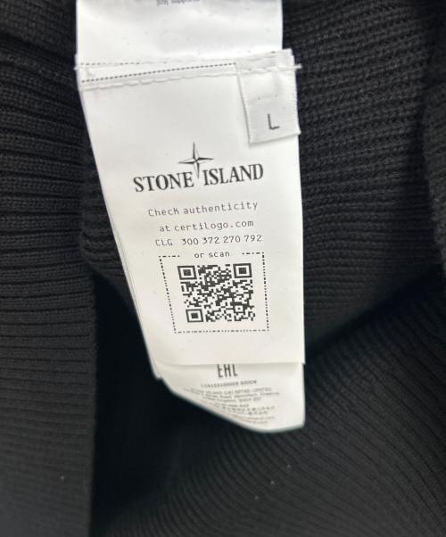 STONE ISLAND（ストーンアイランド）STONE ISLAND (ストーンアイランド) 厚手カーディガン ブラック サイズ:Lの古着・服飾アイテム