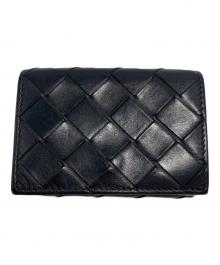 BOTTEGA VENETA（ボッテガベネタ）の古着「コンパクトウォレット」｜ブラック×グリーン