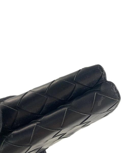 BOTTEGA VENETA（ボッテガベネタ）BOTTEGA VENETA (ボッテガベネタ) コンパクトウォレット ブラック×グリーンの古着・服飾アイテム