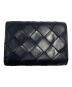 BOTTEGA VENETA (ボッテガベネタ) コンパクトウォレット ブラック×グリーン：25000円