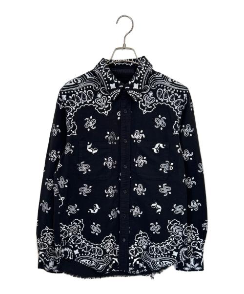 JUN/NAKAYAMA（ジュン ナカヤマ）JUN/NAKAYAMA (ジュン ナカヤマ) 長袖シャツ ブラック×ホワイト サイズ:46の古着・服飾アイテム