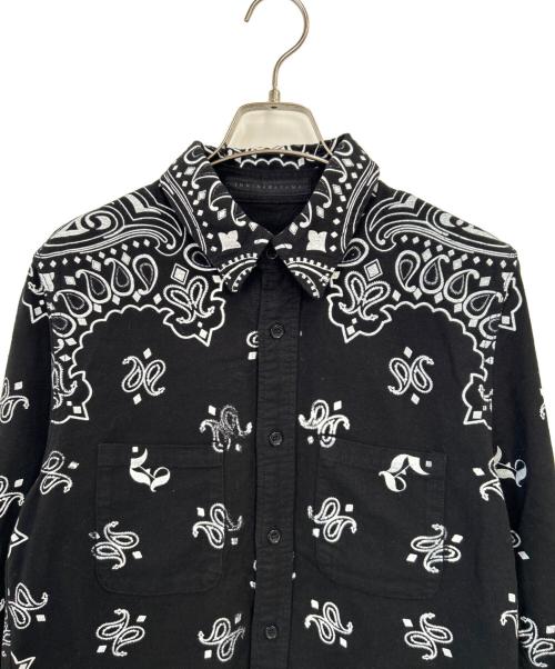 JUN/NAKAYAMA（ジュン ナカヤマ）JUN/NAKAYAMA (ジュン ナカヤマ) 長袖シャツ ブラック×ホワイト サイズ:46の古着・服飾アイテム