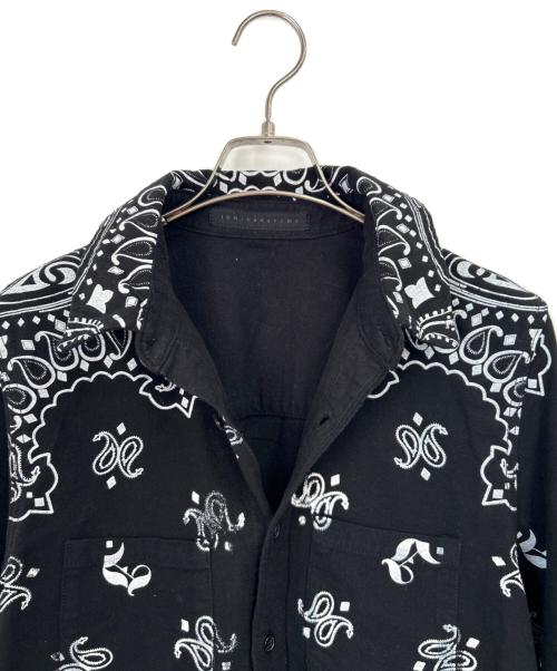 JUN/NAKAYAMA（ジュン ナカヤマ）JUN/NAKAYAMA (ジュン ナカヤマ) 長袖シャツ ブラック×ホワイト サイズ:46の古着・服飾アイテム