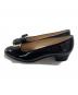 Salvatore Ferragamo (サルヴァトーレ フェラガモ) エナメルリボンパンプス ブラック サイズ:SIZE 6.5：9000円