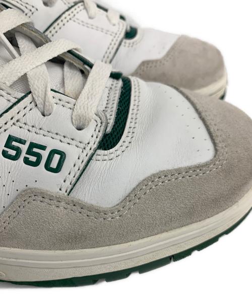 NEW BALANCE（ニューバランス）NEW BALANCE (ニューバランス) スニーカー ホワイト×グリーン サイズ:28.5の古着・服飾アイテム