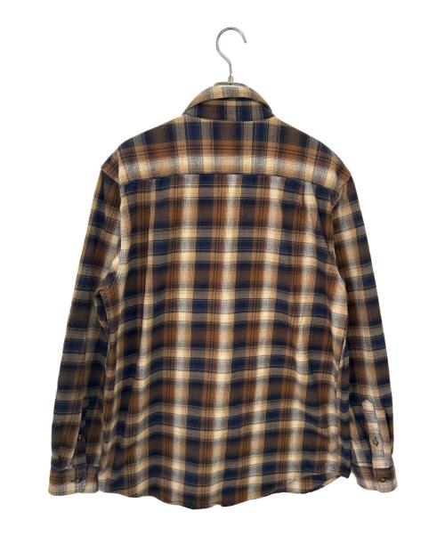CarHartt（カーハート）CarHartt (カーハート) 長袖シャツ ブラウン×ブラック サイズ:Mの古着・服飾アイテム