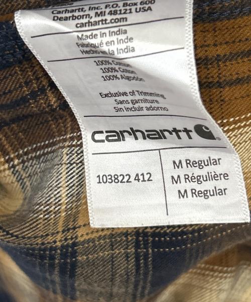 CarHartt（カーハート）CarHartt (カーハート) 長袖シャツ ブラウン×ブラック サイズ:Mの古着・服飾アイテム