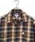 中古・古着 CarHartt (カーハート) 長袖シャツ ブラウン×ブラック サイズ:M：5000円