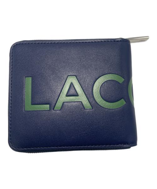 LACOSTE（ラコステ）LACOSTE (ラコステ) ラウンドジップミニウォレット ブルー系の古着・服飾アイテム