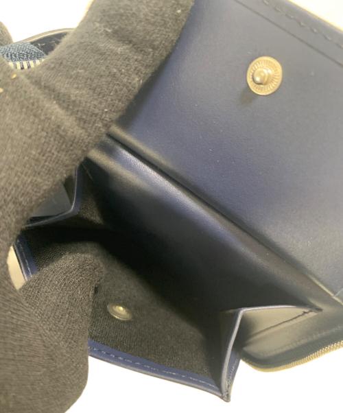 LACOSTE（ラコステ）LACOSTE (ラコステ) ラウンドジップミニウォレット ブルー系の古着・服飾アイテム