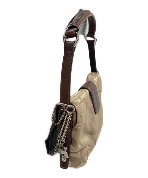 COACH（コーチ）COACH (コーチ) ハンドバッグ ベージュ×ブラウンの古着・服飾アイテム
