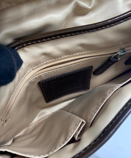 COACH（コーチ）COACH (コーチ) ハンドバッグ ベージュ×ブラウンの古着・服飾アイテム