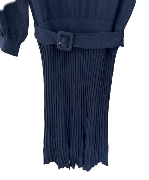 INDIVI（インディヴィ）INDIVI (インディヴィ) ニットワンピース ネイビー サイズ:40 未使用品の古着・服飾アイテム