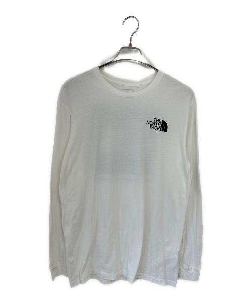 THE NORTH FACE（ザ ノース フェイス）THE NORTH FACE (ザ ノース フェイス) 長袖カットソー ホワイト×ブラック サイズ:Lの古着・服飾アイテム
