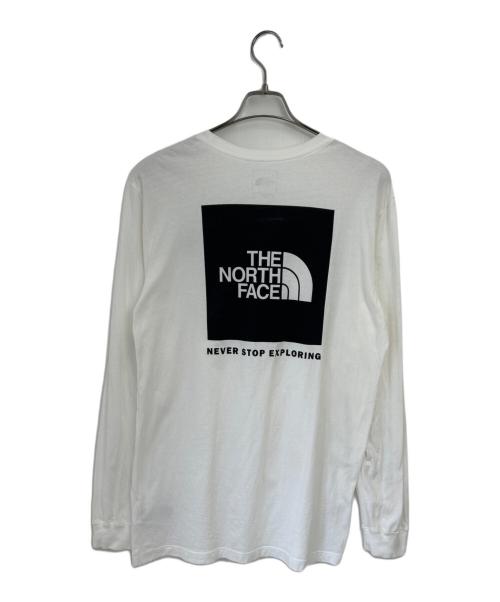 THE NORTH FACE（ザ ノース フェイス）THE NORTH FACE (ザ ノース フェイス) 長袖カットソー ホワイト×ブラック サイズ:Lの古着・服飾アイテム