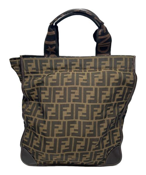 FENDI（フェンディ）FENDI (フェンディ) トートバッグ ブラウン×ブラックの古着・服飾アイテム