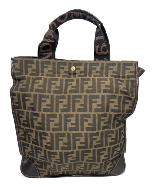 FENDI（フェンディ）FENDI (フェンディ) トートバッグ ブラウン×ブラックの古着・服飾アイテム