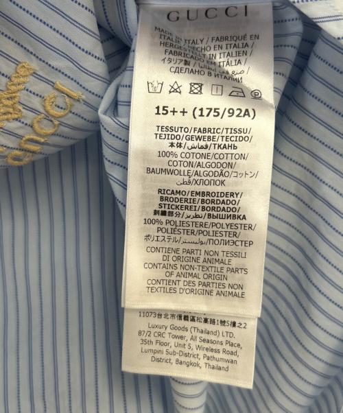 GUCCI（グッチ）GUCCI (グッチ) 長袖シャツ スカイブルー サイズ:40の古着・服飾アイテム