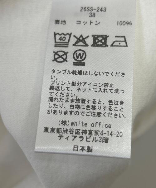 Couture d'adam（クチュールドアダム）Couture d'adam (クチュールドアダム) 半袖カットソー ホワイト サイズ:38 未使用品の古着・服飾アイテム
