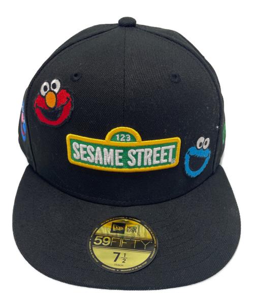 New Era（ニューエラ）New Era (ニューエラ) SESAME STREET (セサミストリート) キャップ ブラック サイズ:7 １/2の古着・服飾アイテム