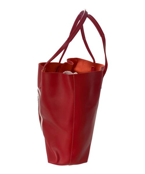 Vivienne Westwood（ヴィヴィアンウエストウッド）Vivienne Westwood (ヴィヴィアンウエストウッド) レザートートバッグ レッドの古着・服飾アイテム