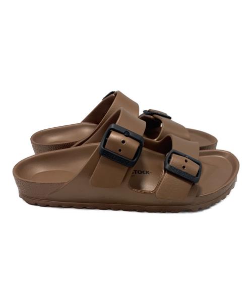 BIRKENSTOCK（ビルケンシュトック）BIRKENSTOCK (ビルケンシュトック) メタリックサンダル ブラウン サイズ:24cmの古着・服飾アイテム