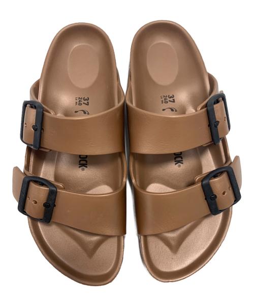 BIRKENSTOCK（ビルケンシュトック）BIRKENSTOCK (ビルケンシュトック) メタリックサンダル ブラウン サイズ:24cmの古着・服飾アイテム