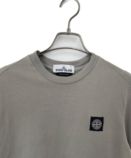 STONE ISLAND（ストーンアイランド）STONE ISLAND (ストーンアイランド) 半袖カットソー ライトグレー サイズ:Sの古着・服飾アイテム