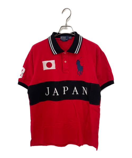 POLO RALPH LAUREN（ポロ・ラルフローレン）POLO RALPH LAUREN (ポロ・ラルフローレン) ポロシャツ ブラック×レッド サイズ:XLの古着・服飾アイテム