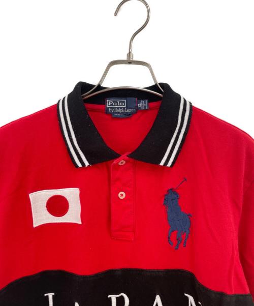 POLO RALPH LAUREN（ポロ・ラルフローレン）POLO RALPH LAUREN (ポロ・ラルフローレン) ポロシャツ ブラック×レッド サイズ:XLの古着・服飾アイテム