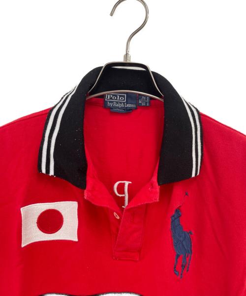 POLO RALPH LAUREN（ポロ・ラルフローレン）POLO RALPH LAUREN (ポロ・ラルフローレン) ポロシャツ ブラック×レッド サイズ:XLの古着・服飾アイテム