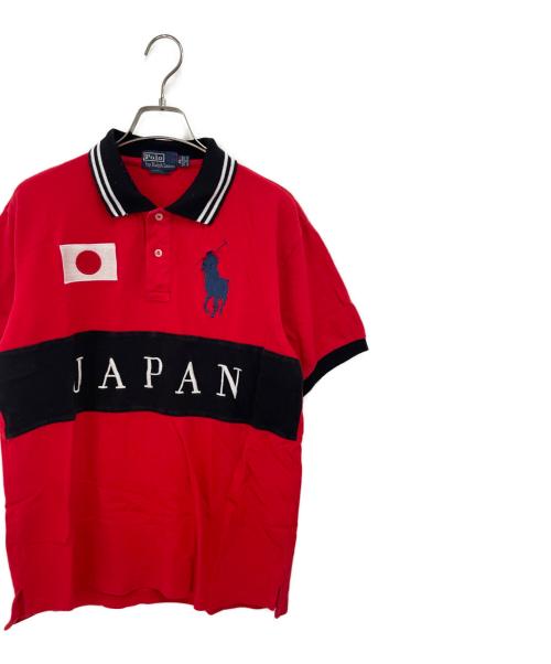 POLO RALPH LAUREN（ポロ・ラルフローレン）POLO RALPH LAUREN (ポロ・ラルフローレン) ポロシャツ ブラック×レッド サイズ:XLの古着・服飾アイテム