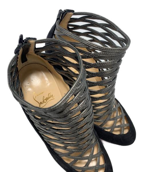 Christian Louboutin（クリスチャン・ルブタン）Christian Louboutin (クリスチャン・ルブタン) ハイヒールパンプス ブラック×グレー サイズ:SIZE 36の古着・服飾アイテム