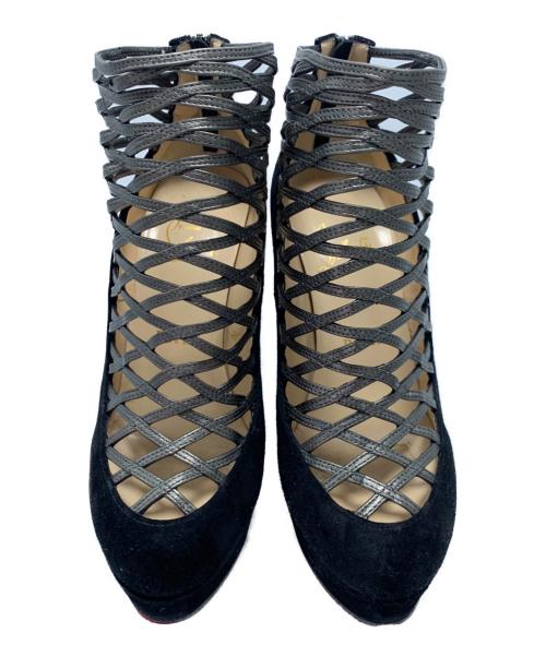 Christian Louboutin（クリスチャン・ルブタン）Christian Louboutin (クリスチャン・ルブタン) ハイヒールパンプス ブラック×グレー サイズ:SIZE 36の古着・服飾アイテム
