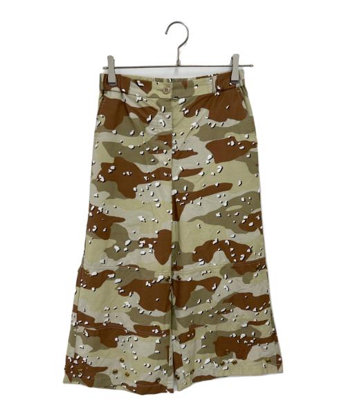 MM6 Maison Margiela（エムエムシックスメゾンマルジェラ）MM6 Maison Margiela (エムエムシックスメゾンマルジェラ) カモフラ柄クロップドパンツ ベージュ×カーキ サイズ:36の古着・服飾アイテム