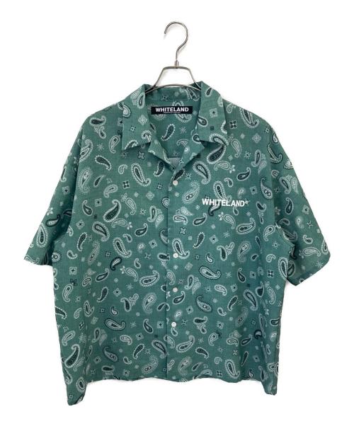 WHITELAND（ホワイトランド）WHITELAND (ホワイトランド) 半袖シャツ グリーン サイズ:Fの古着・服飾アイテム